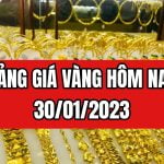Giá vàng hôm nay 30/01/2023: Giá vàng nhẫn 9999 vàng miếng SJC mới nhất